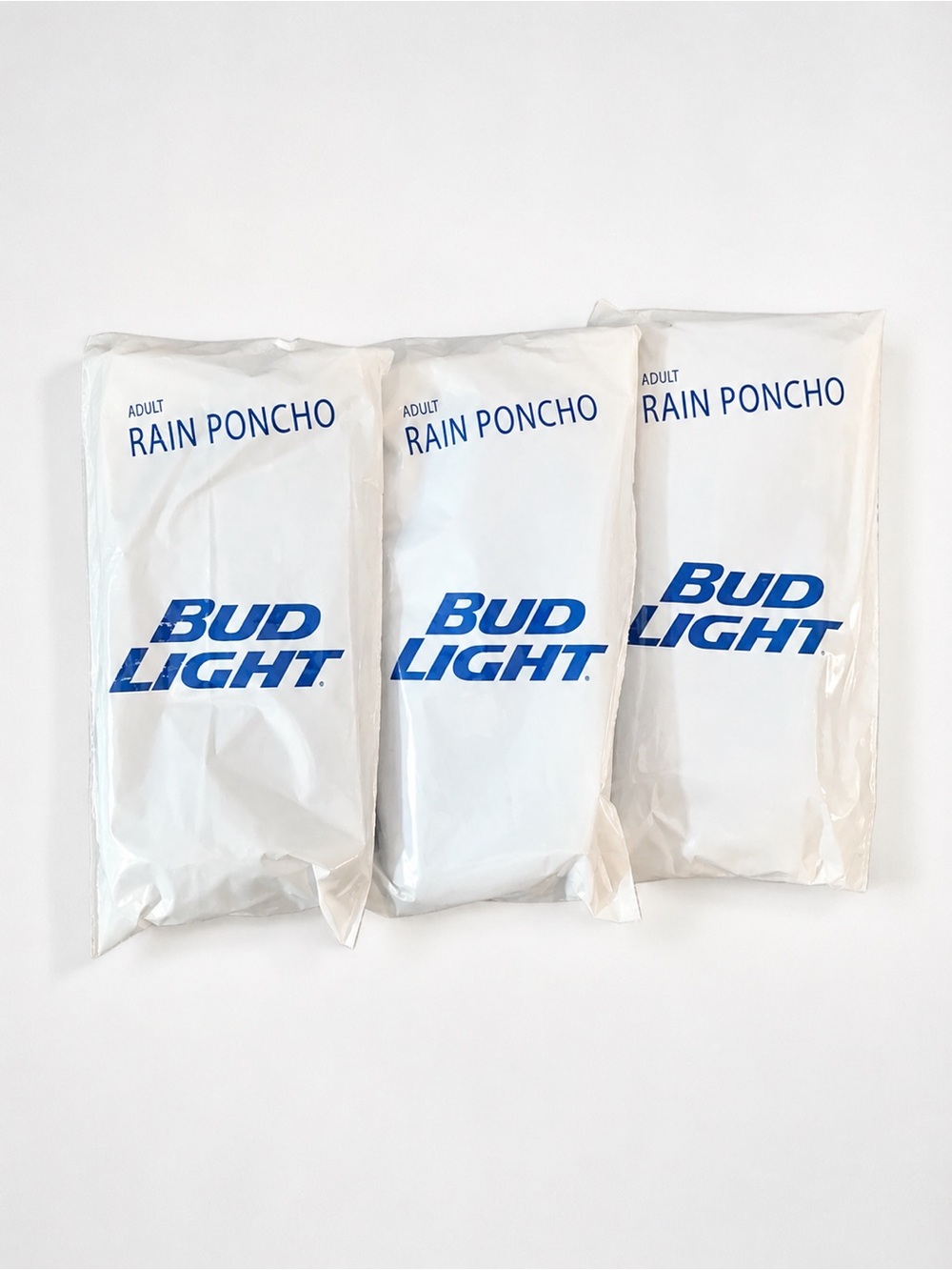Bud Light Blue Rain Ponchos 3-Pack